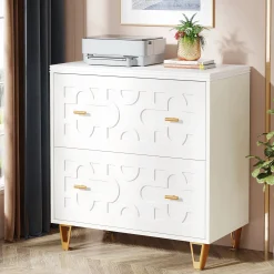 2-Drawer File Cabinet, Modern Storage Filing Cabinet Printer Stand