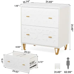 2-Drawer File Cabinet, Modern Storage Filing Cabinet Printer Stand