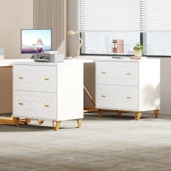 2-Drawer File Cabinet, Modern Storage Filing Cabinet Printer Stand