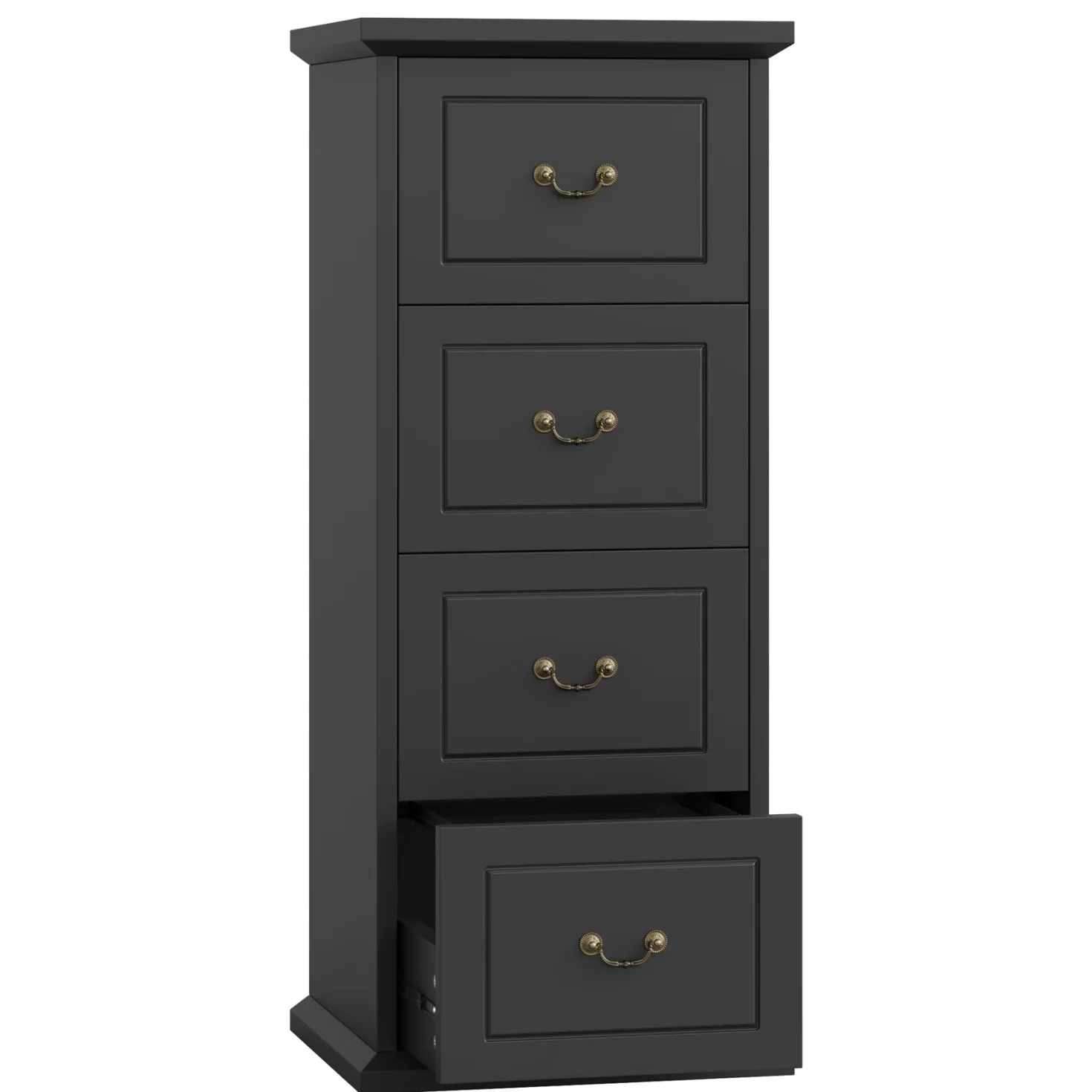 4-Drawer File Cabinet, Vertical Storage Filing Cabinet for A4 /Letter Size