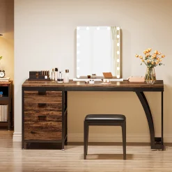 3-Drawer Makeup Vanity Desk, 59