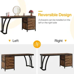 3-Drawer Makeup Vanity Desk, 59