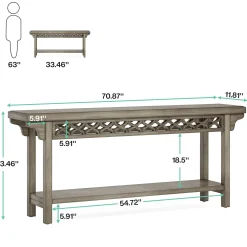Farmhouse Console Table, 70.8