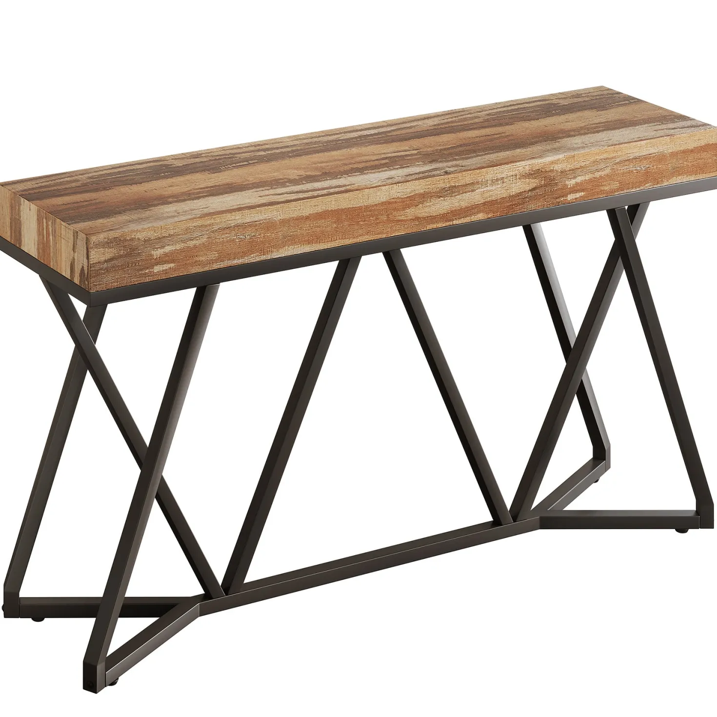 Farmhouse Console Table, 55" Sofa Table Wood Entryway Table