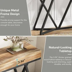 Farmhouse Console Table, 55