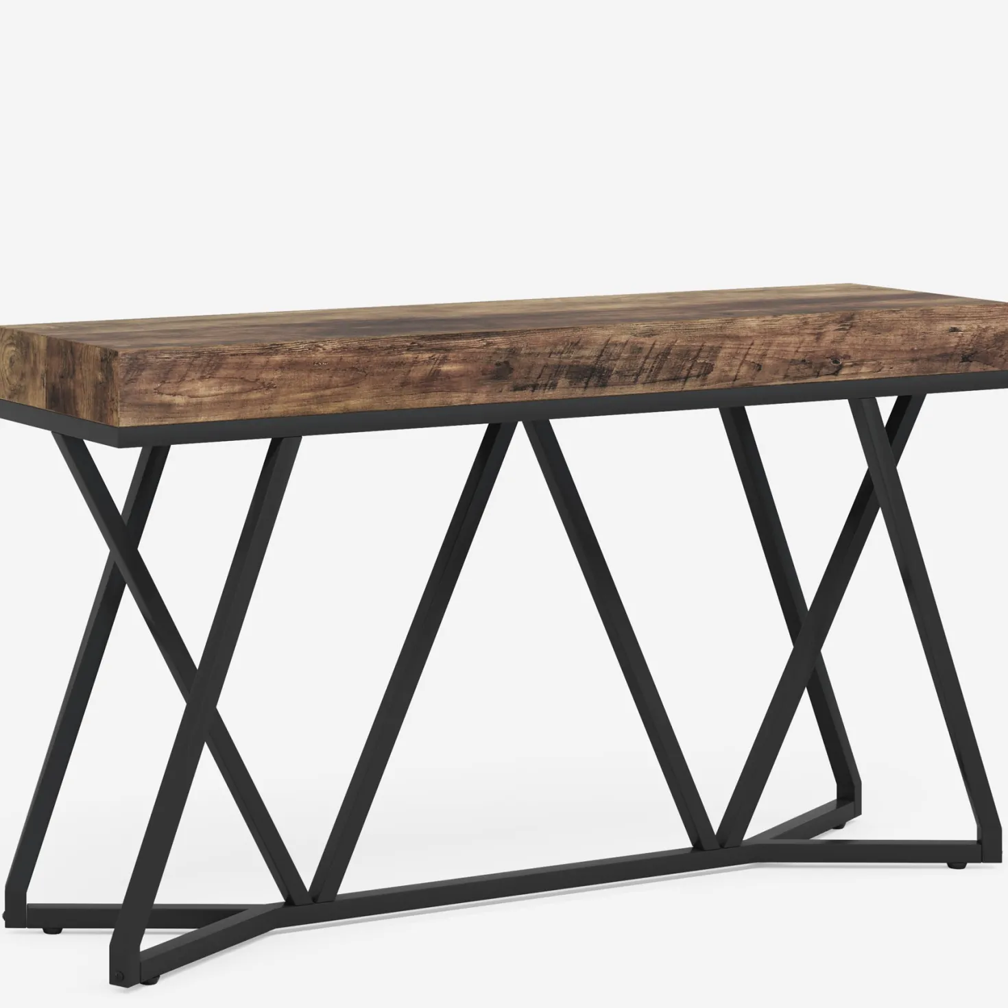 Farmhouse Console Table, 55" Sofa Table Wood Entryway Table