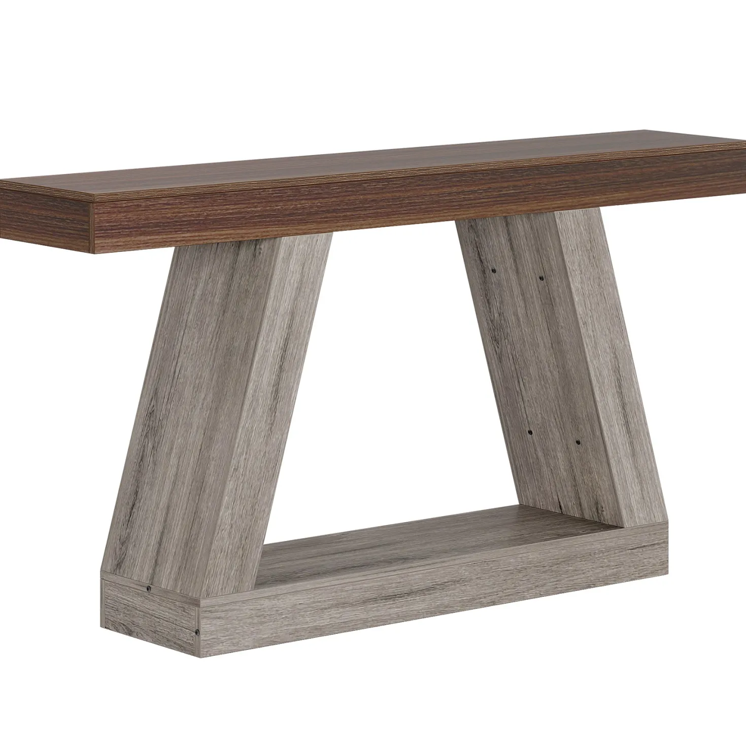 Farmhouse Console Table, 55" Sofa Table with Storage