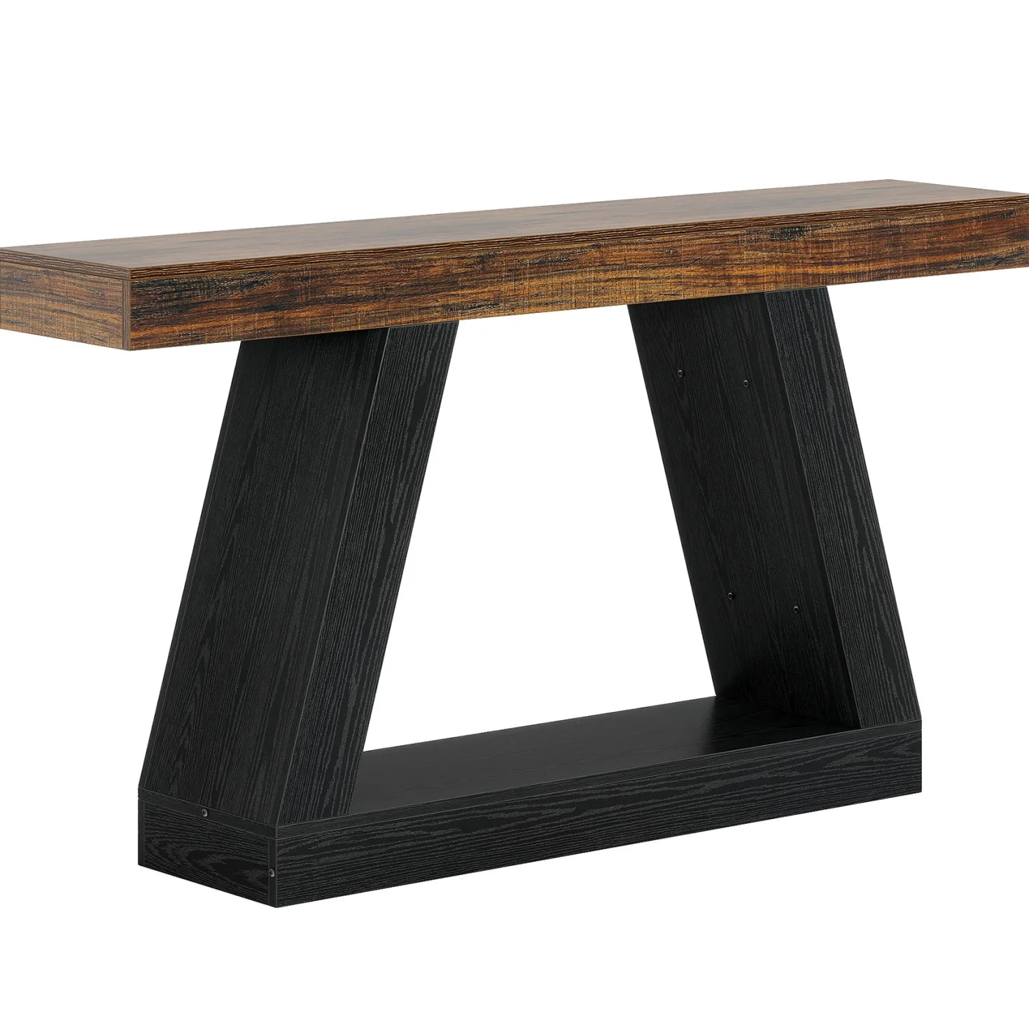 Farmhouse Console Table, 55" Sofa Table with Storage