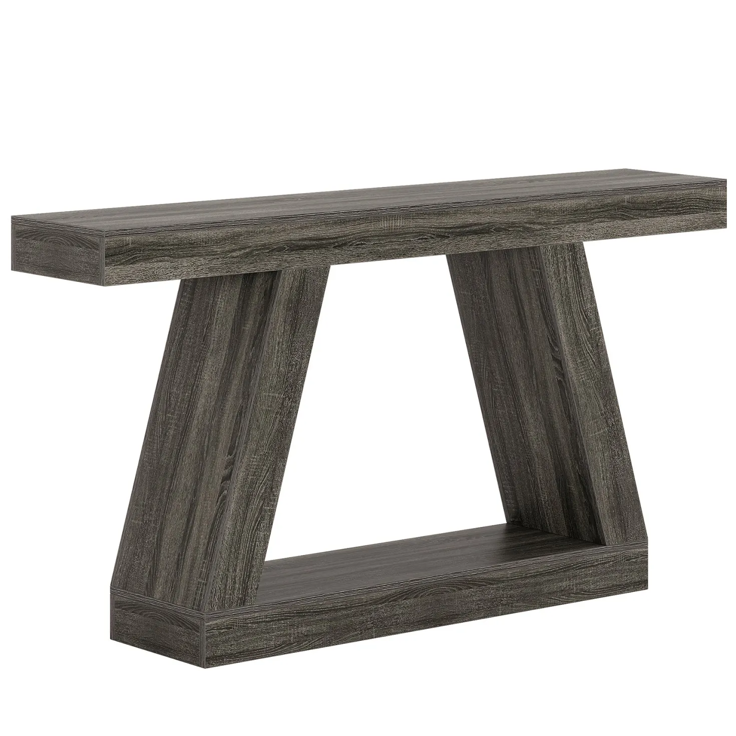 Farmhouse Console Table, 55" Sofa Table with Storage