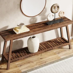 Farmhouse Console Table, 70.9