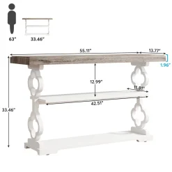 Farmhouse Console Table, 55
