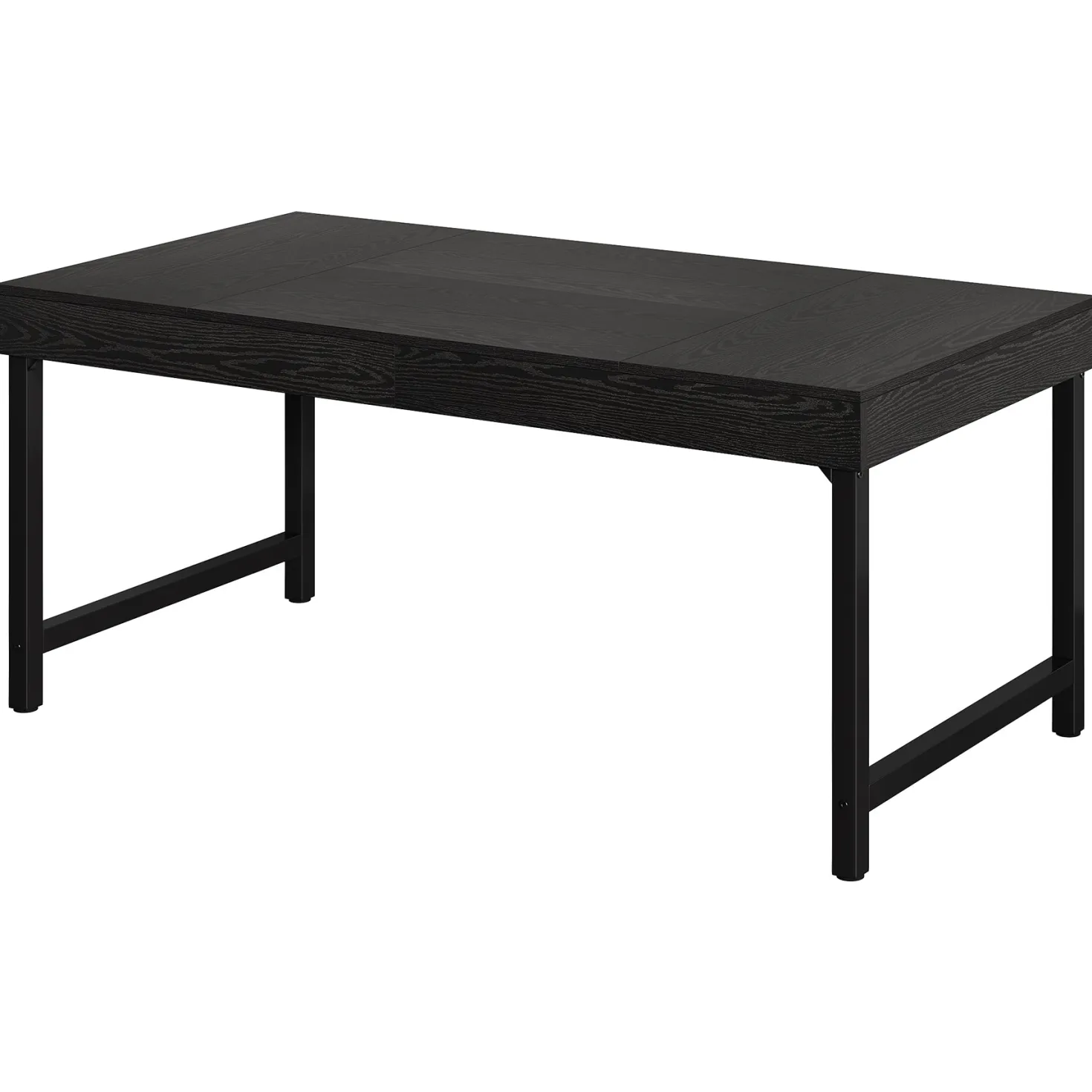 Farmhouse Dining Table, 55" Rectangular Kitchen Dinner Table for 4-6 People