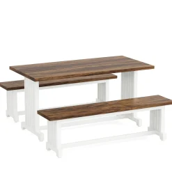 Farmhouse Dining Table Set, 47