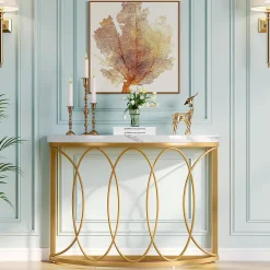 Faux Marble Console Table, 43