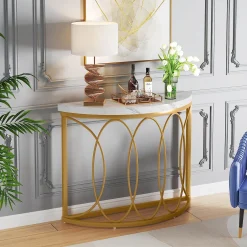 Faux Marble Console Table, 43