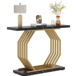 Faux Marble Console Table, 40