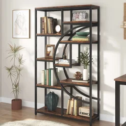 Freestanding Bookshelf, 68.9" Etagere Bookcase with 9 Open Shelves