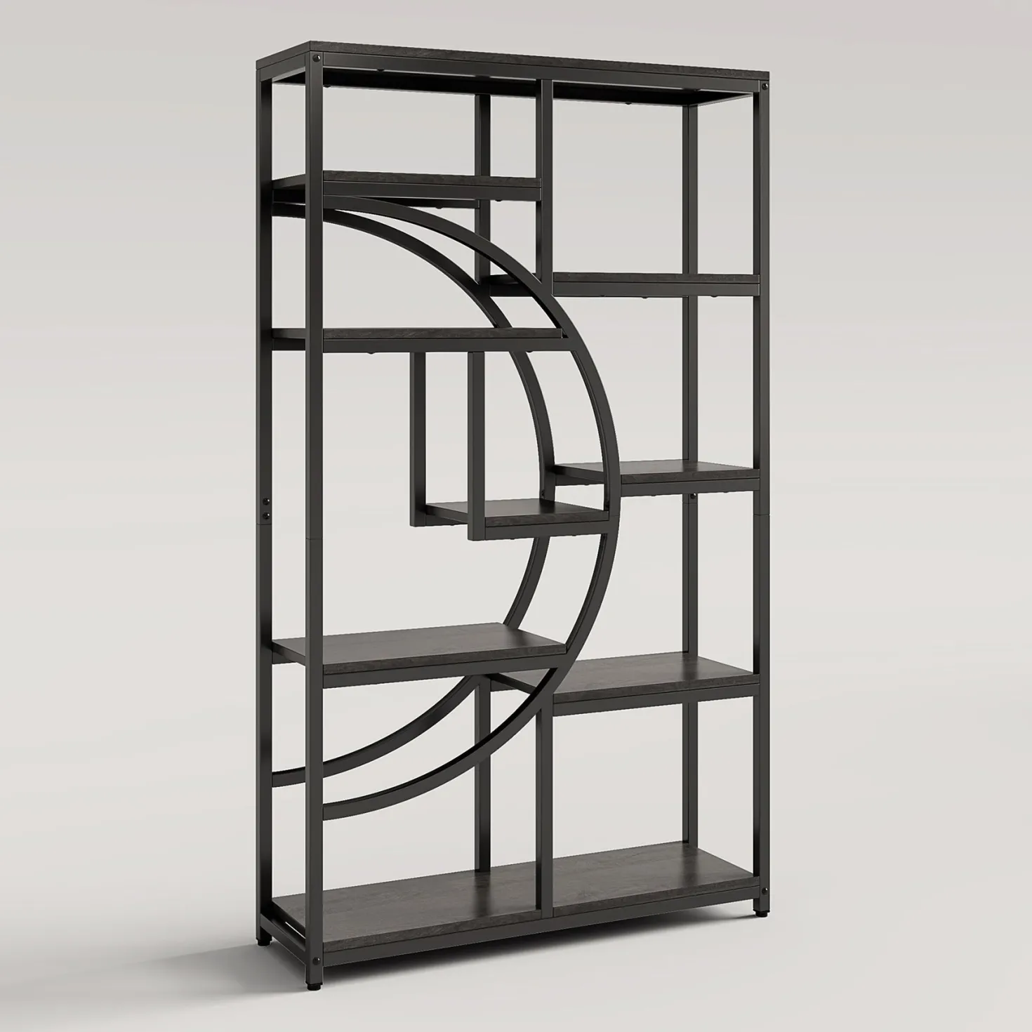 Freestanding Bookshelf, 68.9" Etagere Bookcase with 9 Open Shelves