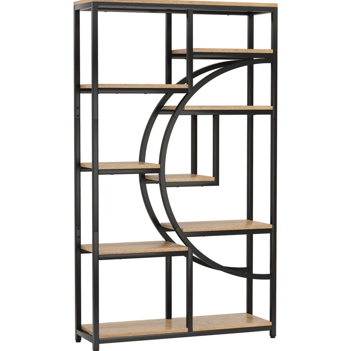 Freestanding Bookshelf, 68.9" Etagere Bookcase with 9 Open Shelves