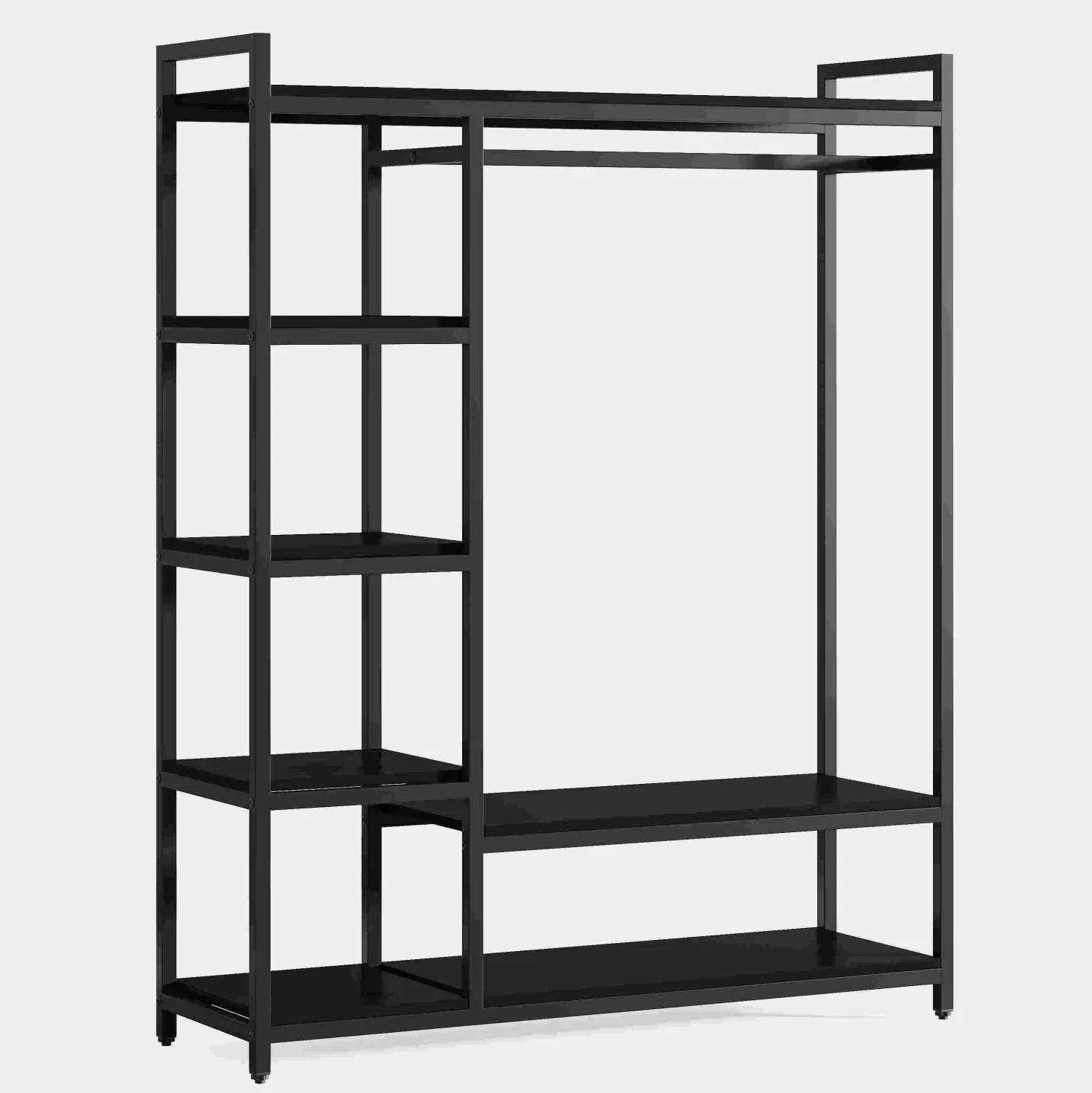 Freestanding Closet Organizer, Garment Rack with 6 Shelves