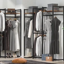 Freestanding Closet Organizer, Large Garment Clothes Rack