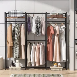 Freestanding Closet Organizer, Large Garment Clothes Rack