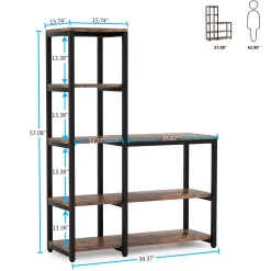Freestanding Kitchen Baker's Rack, 5-Tier Microwave Oven Stand Shelf