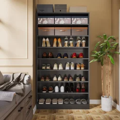 Freestanding Shoe Cabinet, 9-Tier 40-45 Pairs Shoe Storage Rack