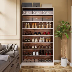 Freestanding Shoe Cabinet, 9-Tier 40-45 Pairs Shoe Storage Rack