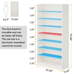 Freestanding Shoe Cabinet, 9-Tier 40-45 Pairs Shoe Storage Rack