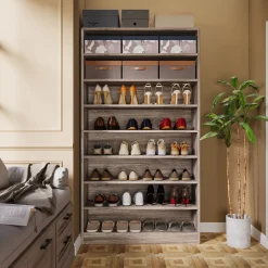Freestanding Shoe Cabinet, 9-Tier 40-45 Pairs Shoe Storage Rack