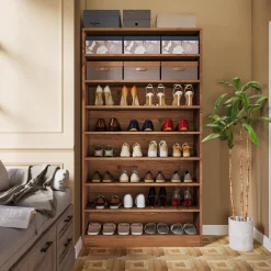 Freestanding Shoe Cabinet, 9-Tier 40-45 Pairs Shoe Storage Rack