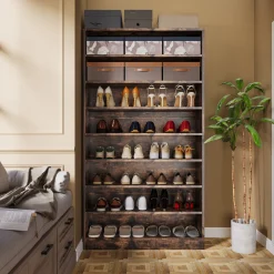 Freestanding Shoe Cabinet, 9-Tier 40-45 Pairs Shoe Storage Rack