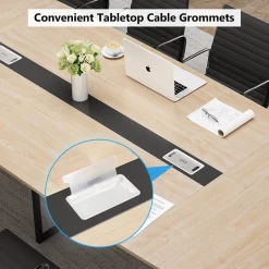 6FT / 8FT Conference Table, Modern Boat Shaped Meeting Table