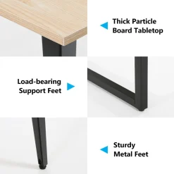 6FT / 8FT Conference Table, Modern Boat Shaped Meeting Table