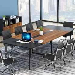 6FT / 8FT Conference Table, Modern Boat Shaped Meeting Table