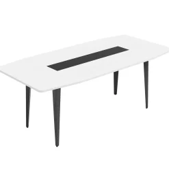 6FT / 8FT Conference Table, Modern Boat Shaped Meeting Table