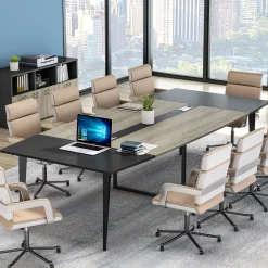 6FT / 8FT Conference Table, Modern Boat Shaped Meeting Table