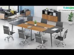 6FT / 8FT Conference Table, Modern Boat Shaped Meeting Table