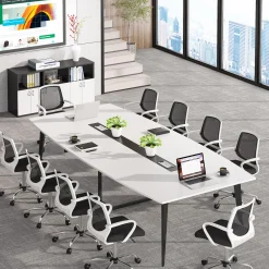 6FT / 8FT Conference Table, Modern Boat Shaped Meeting Table