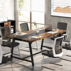 6FT Conference Table, 70.8'' Executive Desk Office Computer Meeting Table
