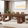 8FT Conference Table, 94.5" Meeting Table with 2 Cable Grommet for 8-10