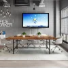 6FT Conference Table, 70.8" Rectangle Training Table Boardroom Desk