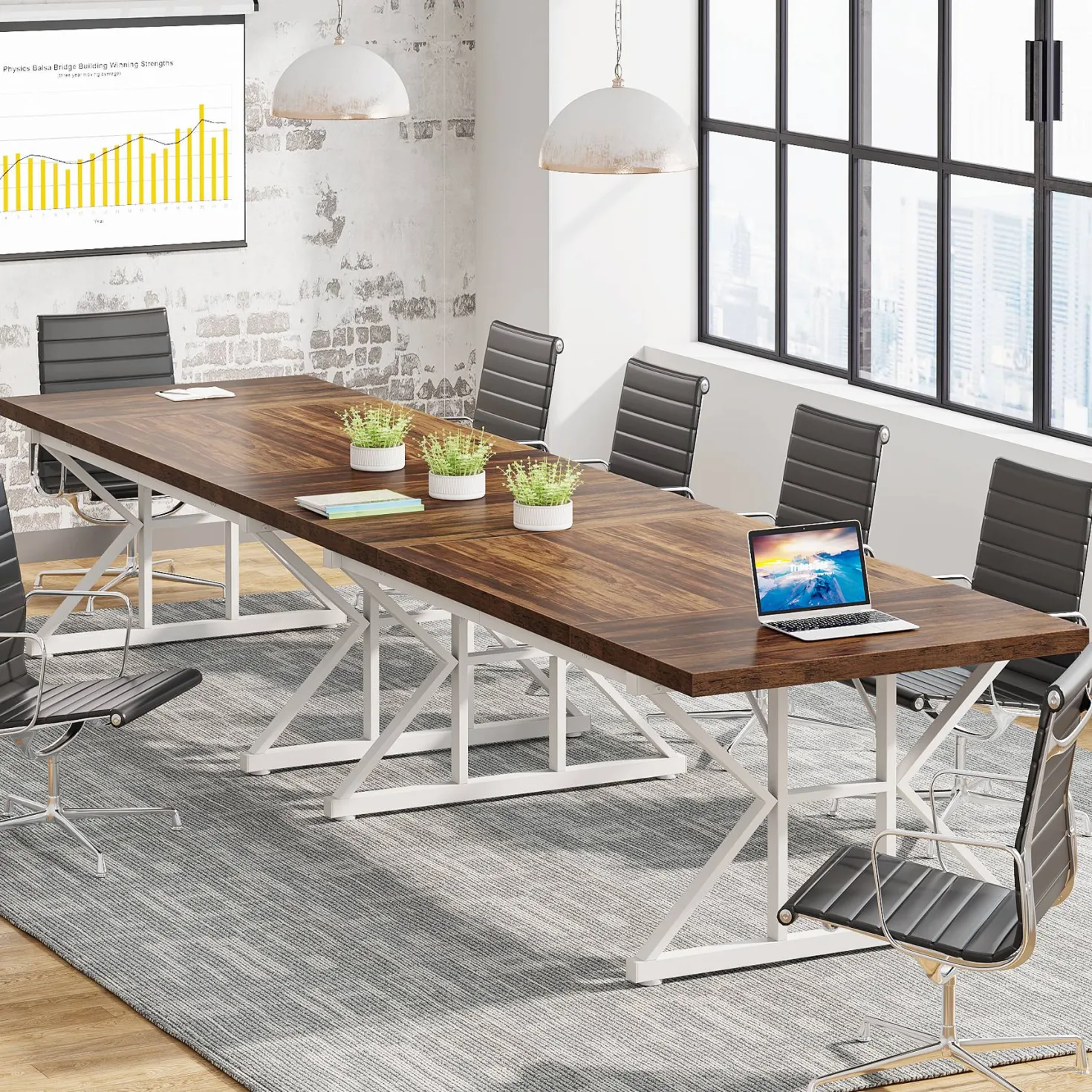 6FT Conference Table, Rectangle Meeting Room Table Executive Desk