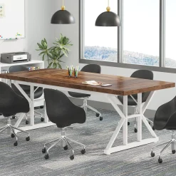 6FT Conference Table, Rectangle Meeting Room Table Executive Desk