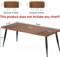 6FT Conference Table, Rectangular Meeting Room Table Seminar Desk