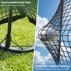 Golf Net, 11x8ft Golf Simulator Hitting Net with Sag-Free Impact Screen & Noise-Reducing Target Cloth