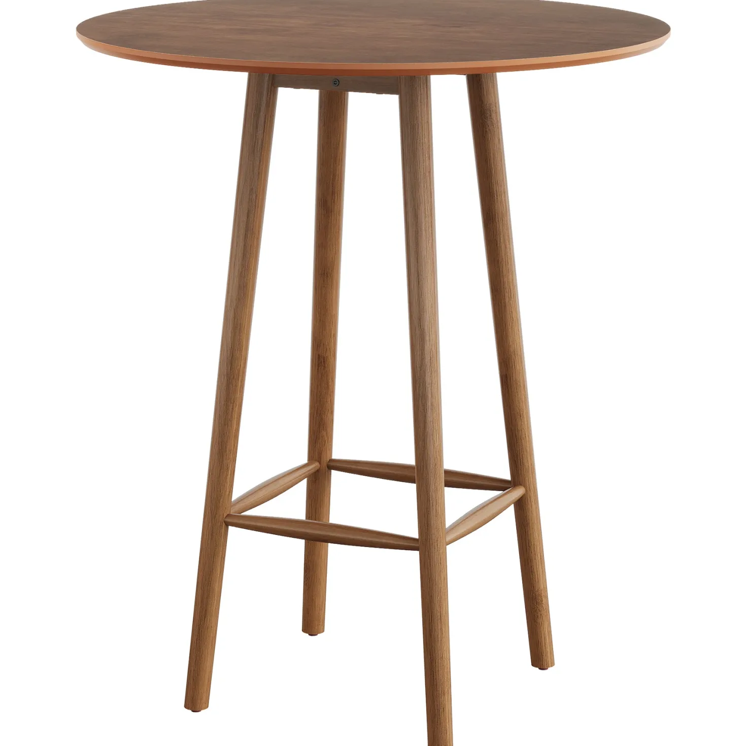 39.37"H Round Bar Table, Solid Wood Bistro Table with Sturdy Frame