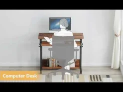Height Adjustable Desk, Rolling Standing Portable Laptop Table