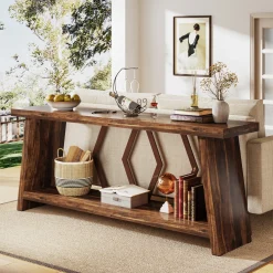 70.86-Inch Console Sofa Table with Storage for Entryway Living Room